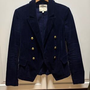 L'AGENCE Midnight Blue Corduroy Blazer
